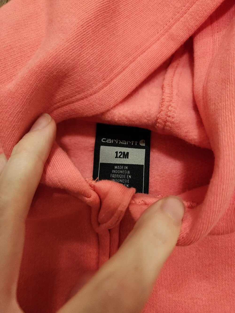 Pink Carhartt Zip-Up Hooded Fleece Coveralls